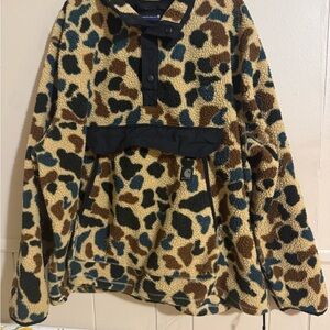 Carhartt Leopard Print Fleece Jacket - Black and Brown